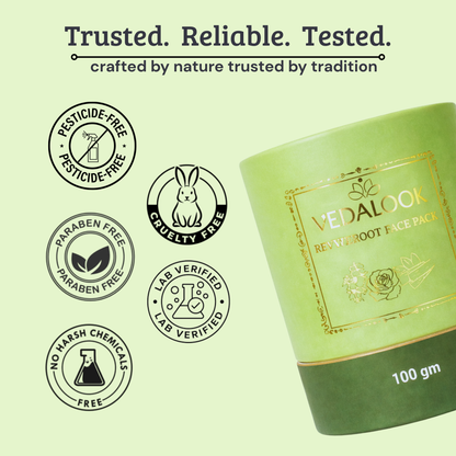 Reviveroot Face Pack – Multani Mitti, Hibiscus & Aloe Vera | Smooth, Hydrated Skin (100g)