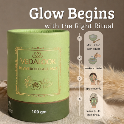 Reviveroot Face Pack – Multani Mitti, Hibiscus & Aloe Vera | Smooth, Hydrated Skin (100g)