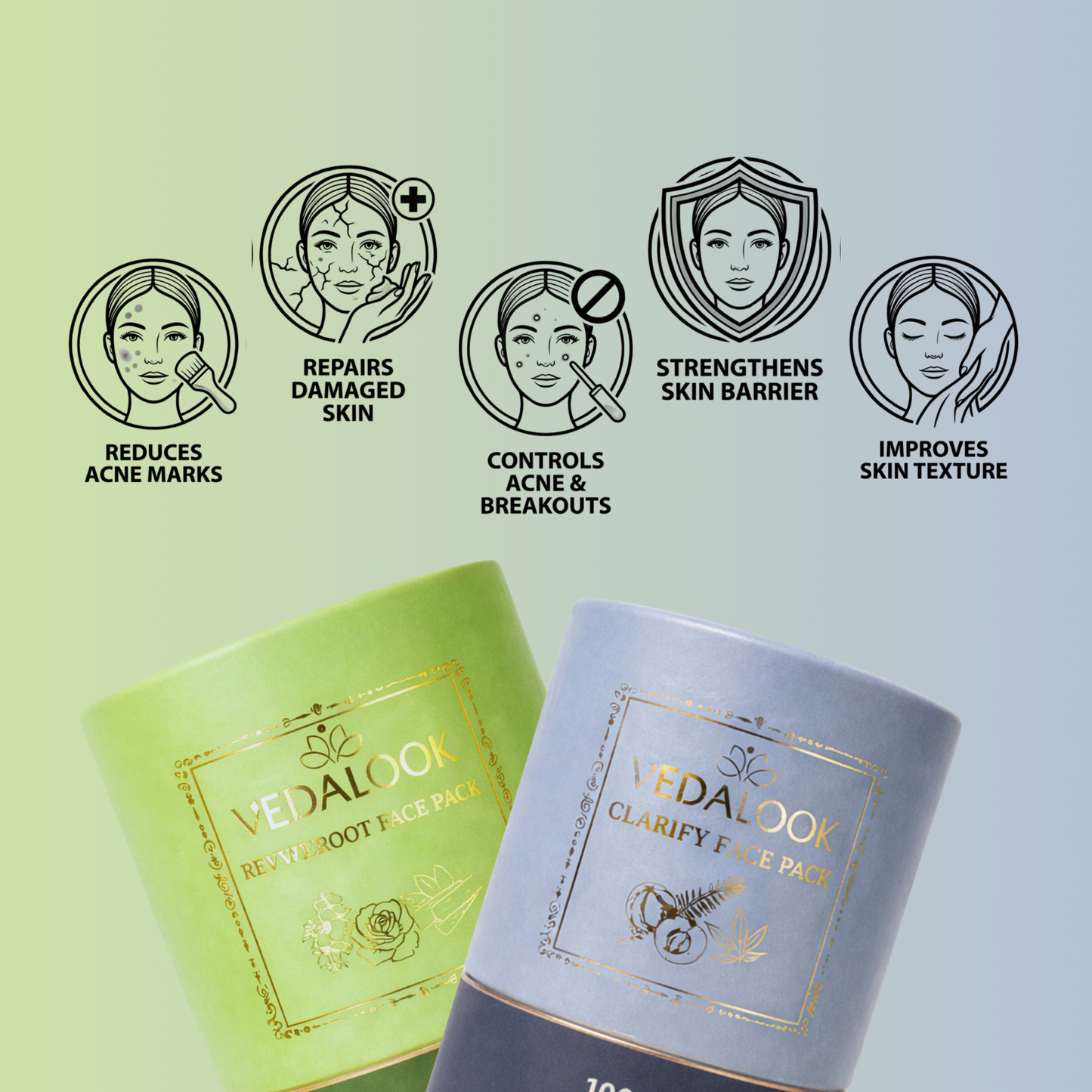 Acne Marks Treatment Combo – Soothing, Repair & Skin Barrier Support
